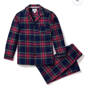 Petite Plume Kid's Brushed Cotton Pajama Set in Windsor Tartan size 12